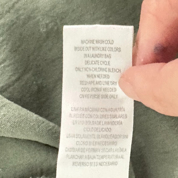 Democracy Blouse Plus 2X Sage Green Swiss Dot Ruffle Sleeve Romantic Cottagecore - Picture 7 of 8